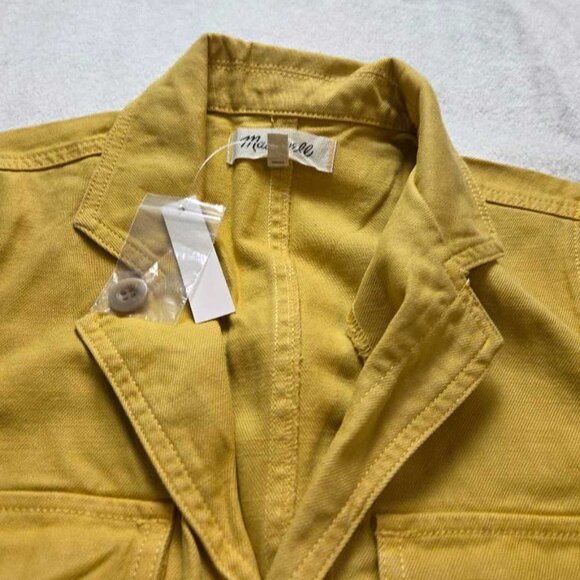 New XS Madewell short-sleeve coverall jumpsuit in Greek Gold yellow - Picture 6 of 14